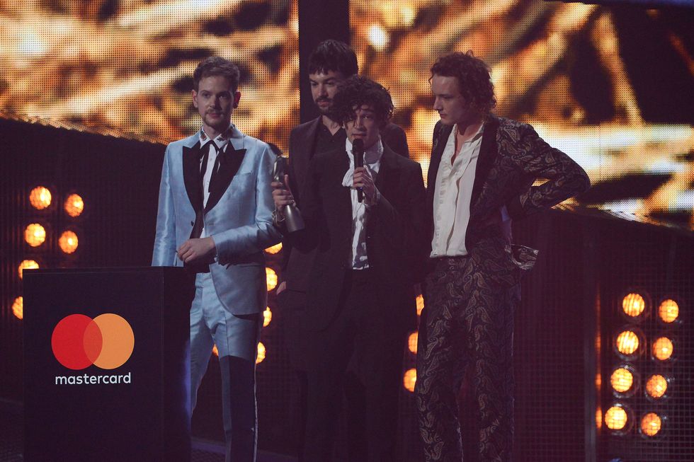 The 1975 performance Brit Awards hacked