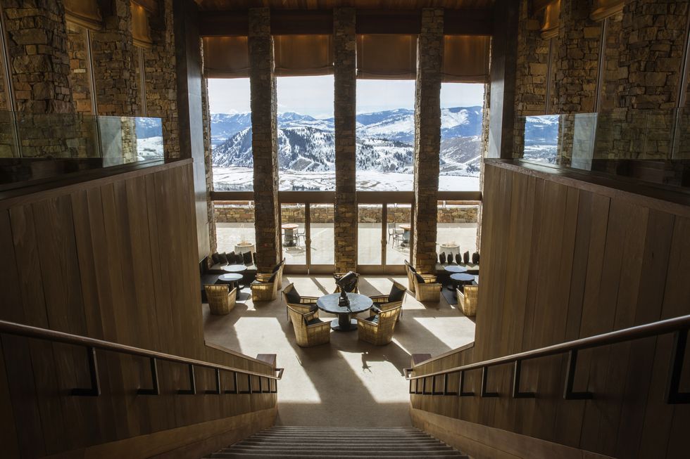 Perfectly positioned close to the Rockies' Jackson Hole resort, Amangani is a retreat for the restless. The hotel, which sits 2,135 metres above sea level, offers endless après-ski activities, and is close to the Grand Teton and Yellowstone National Parks. Rise at dawn for Pilates and yoga with the waking wildlife, head out in a hot-air balloon, swim in the 35-metre heated outdoor pool or set off for a sleigh ride, after a day on some of America's finest slopes. Each redwood-panelled bedroom has a terrace from which to admire the landscape, as well as the passing moose and elk. 
 From about £730 a room a night (aman.com).