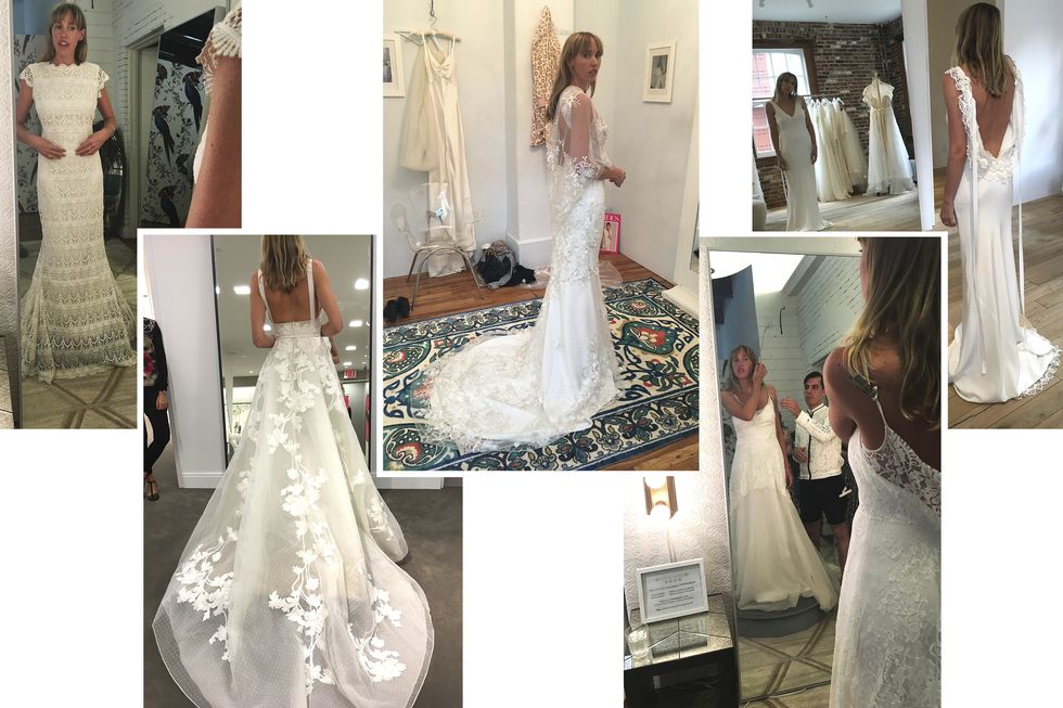 Wedding dress, Dress, Gown, Clothing, Photograph, Bridal clothing, Shoulder, Bridal party dress, Bride, Fashion, 