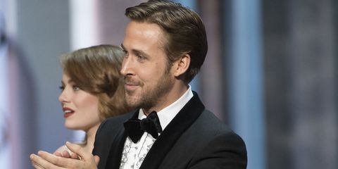 Ryan Gosling, Emma Stone  THE OSCARS(r) - The 89th Oscars(r) broadcasts live on Oscar(r) SUNDAY, FEBRUARY 26, 2017, on the ABC Television Network. (Eddy Chen/ABC via Getty Images) EMMA STONE, RYAN GOSLING