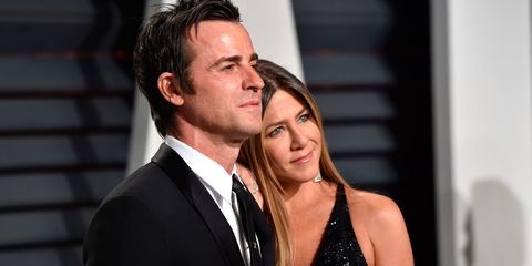 Justin Theroux and Jennifer Aniston at the Oscars after party
