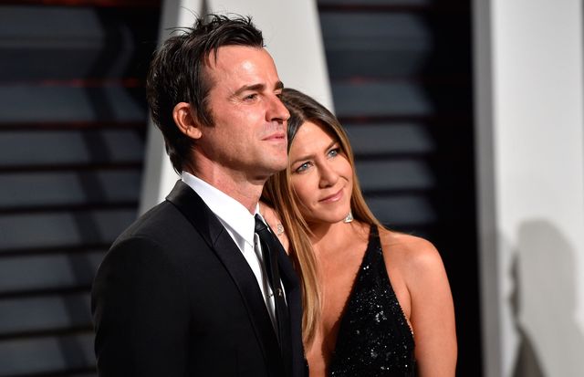 Justin Theroux and Jennifer Aniston at the Oscars after party