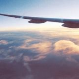Sky, Air travel, Airplane, Cloud, Wing, Atmosphere, Airline, Flap, Flight, Aircraft, 