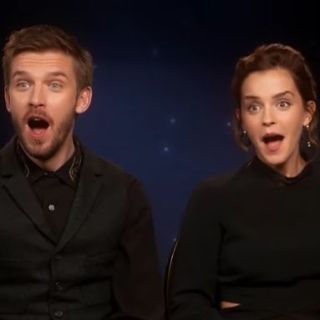 Emma Watson and Dan Stevens interviewed my children dressed up as Belle and Beast