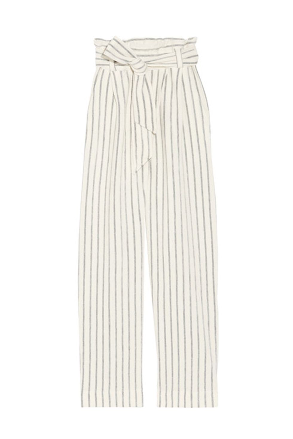 stripe wide leg trousers