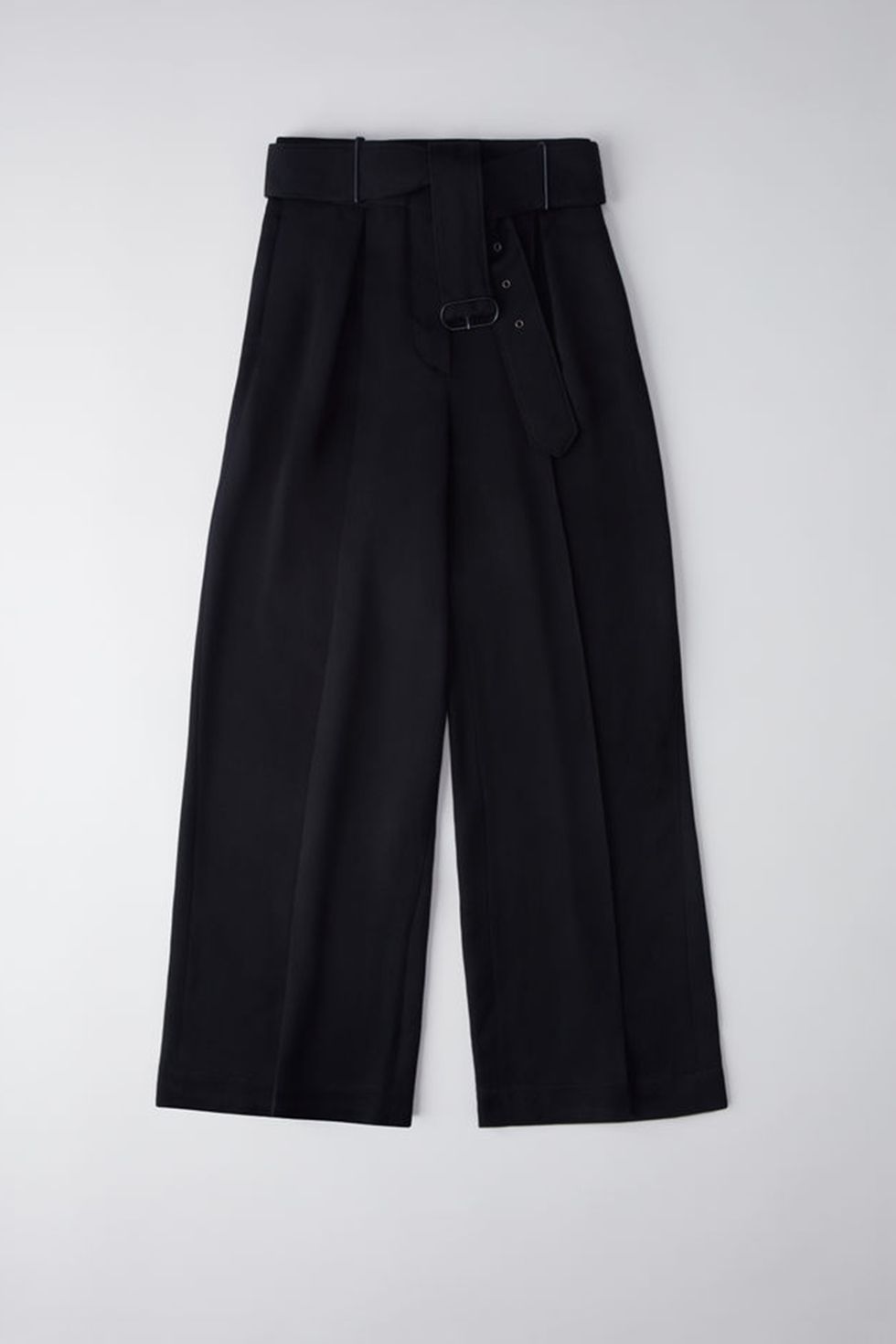 belted wide leg trousers 