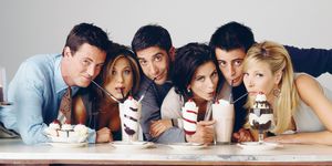 'Friends' cast drinking milkshakes
