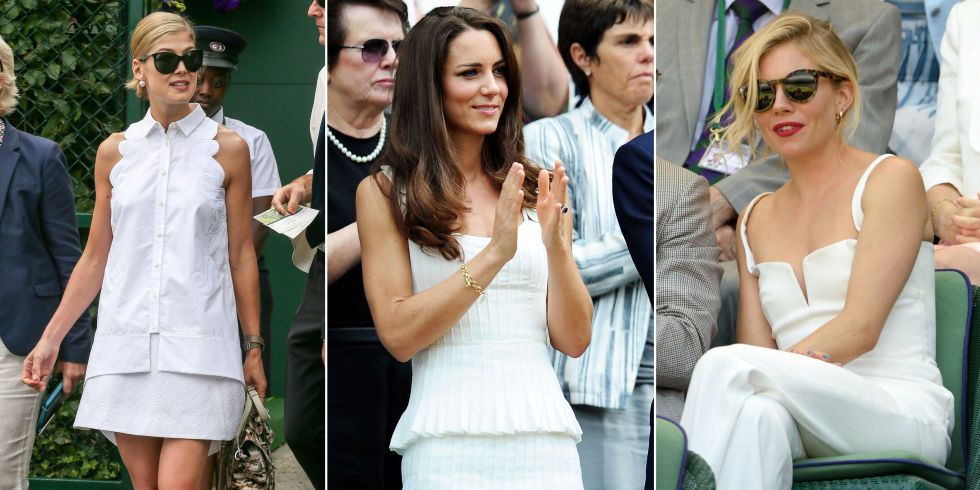Celebrities wearing white at Wimbledon