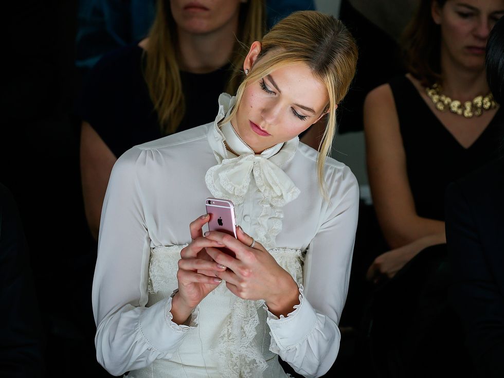 Karlie Kloss on the front row