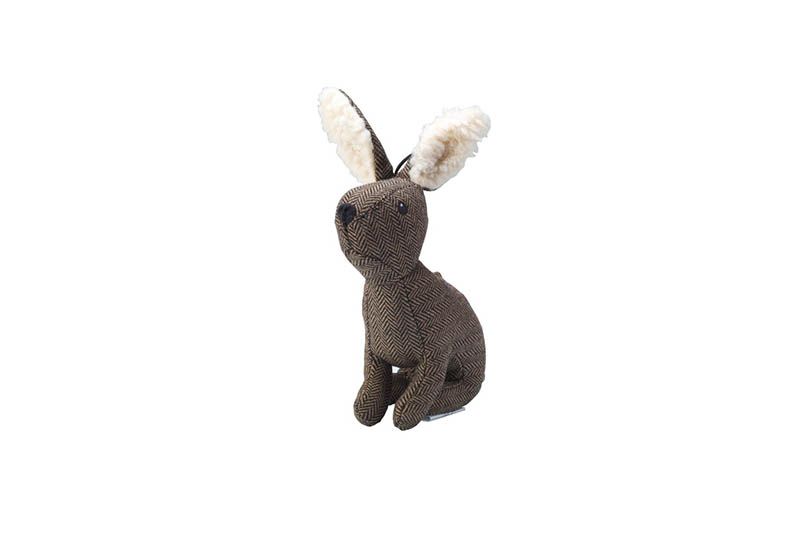 Toy, Stuffed toy, Terrestrial animal, Animal figure, Rabbits and Hares, Grey, Beige, Baby toys, Fawn, Domestic rabbit, 