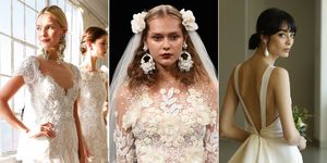 Bridal statement earrings from the catwalk