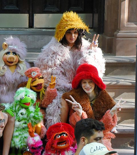 Kendall Jenner with The Muppets
