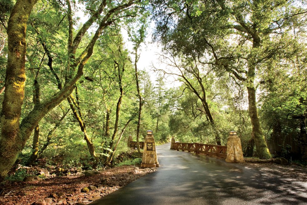 The entrance to Calistoga Ranch