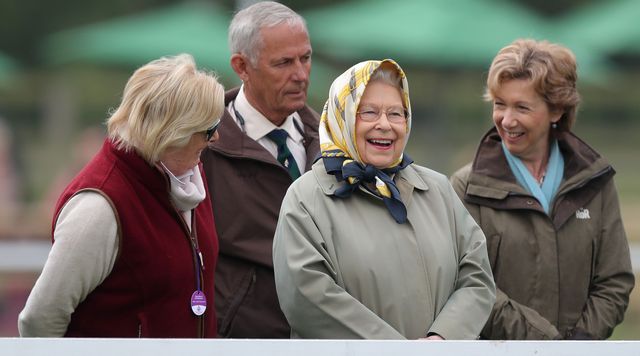 The Queen smiles at the Windsor Horse Show