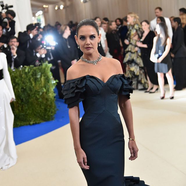 Katie Holmes at the 2017 Met Gala, says she's saving some of her gowns for daughter Suri