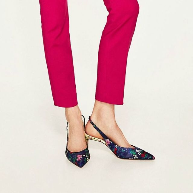 Zara floral shoes