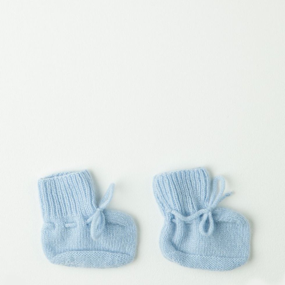 Blue, White, Product, Footwear, Baby & toddler shoe, Sock, Wool, Textile, Shoe, Fashion accessory, 