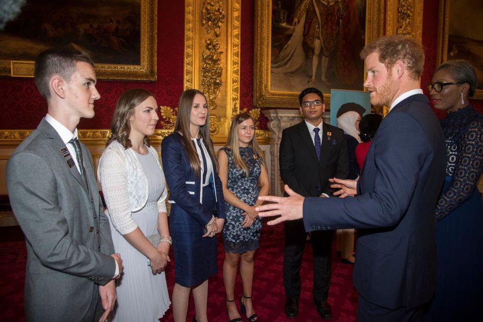 Prince Harry meets young people