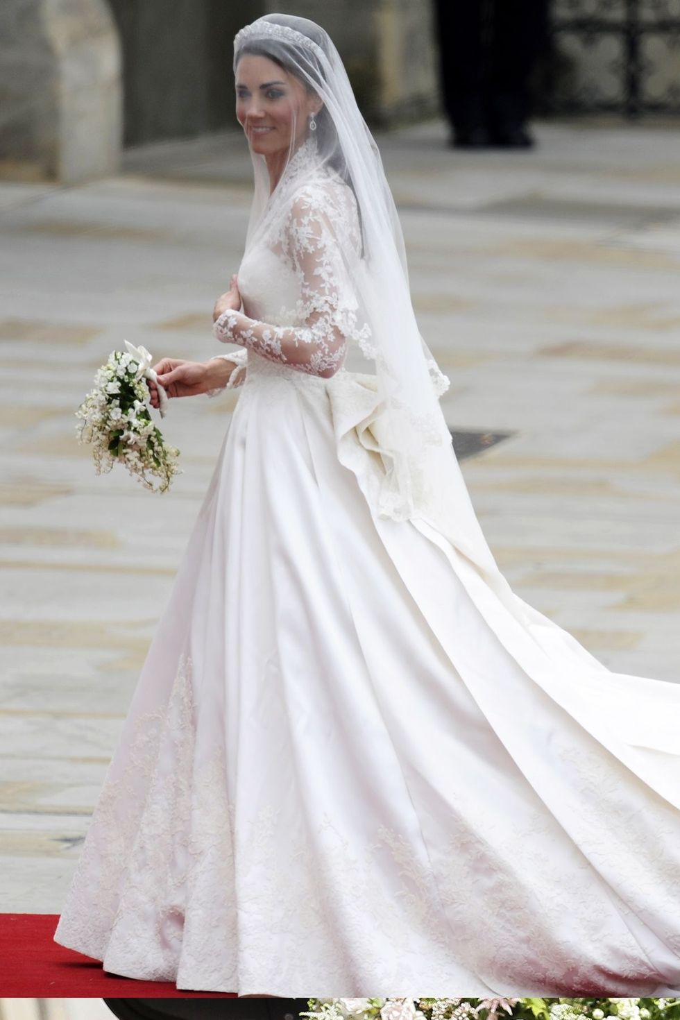 Wedding dress, Bride, Veil, Photograph, Dress, Gown, Clothing, Bridal clothing, Bridal accessory, Shoulder, 