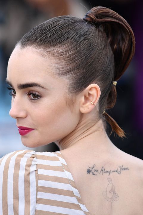 lily collins hair