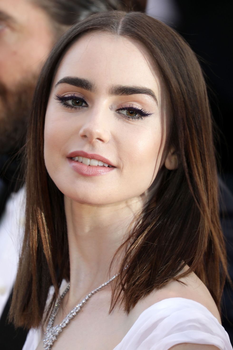 Lily Collins - Cannes 2017 hairstyle
