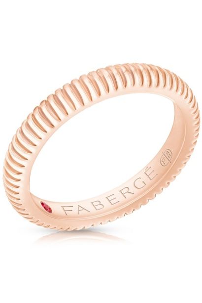 Faberge rose gold wedding ring