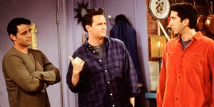 Chandler, Joey and Ross in an episode of Friends