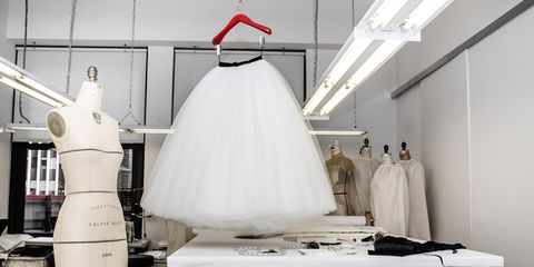 Nicole Kidman's dress being made in the Calvin Klein showroom