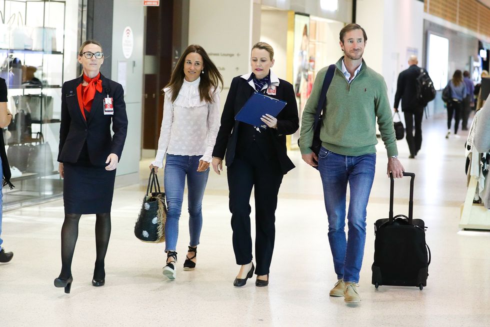 Pippa Middleton and James Matthews at Sydney airport