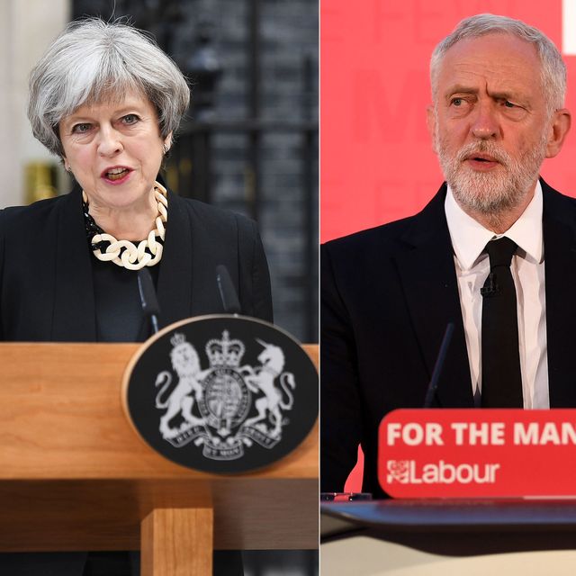 General election 2017 - Theresa May, Jeremy Corbyn and Tim Farron