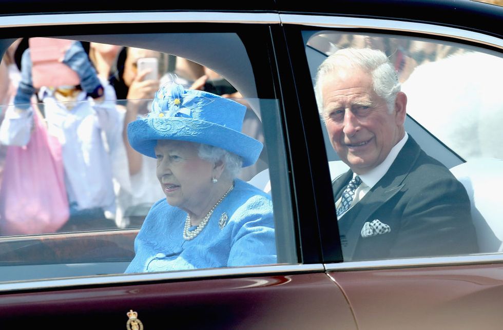 The Queen and Prince Charles arrive at the State Opening of Parliament
