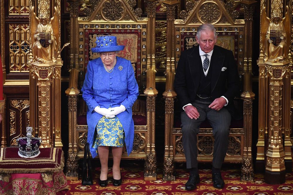 Queen and Prince Charles at the State Opening of Parliament