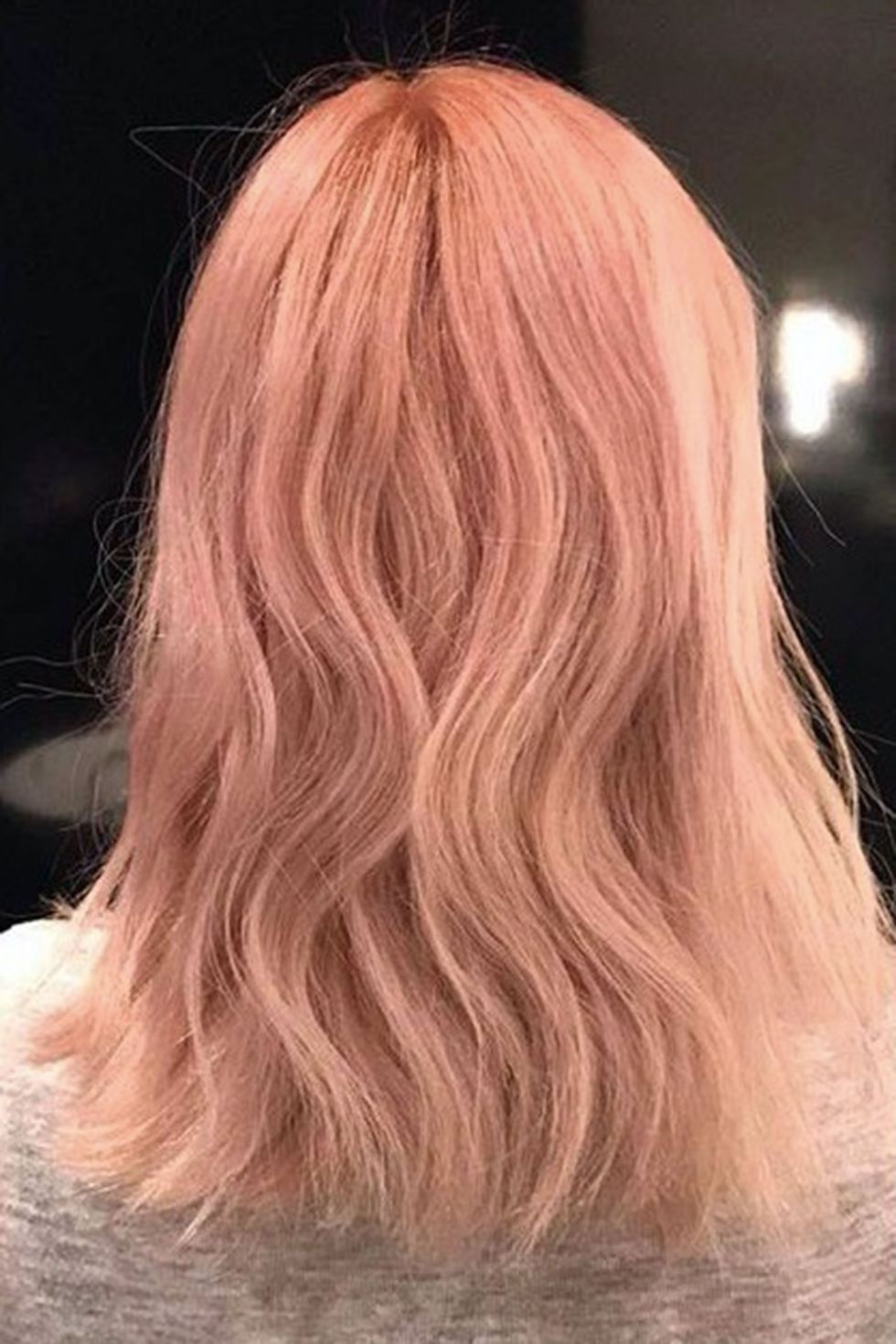 Peach blonde hair