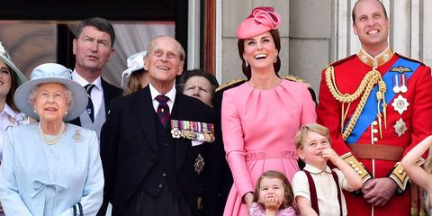 Royal family trooping the colour parade