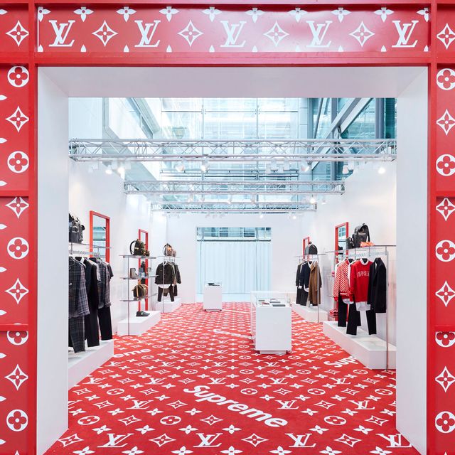 Louis Vuitton opens Supreme pop up shop in London | LV x Supreme store