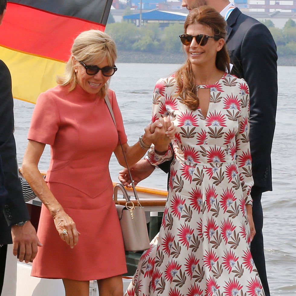 Brigitte Macron and Juliana Awada in Hamburg