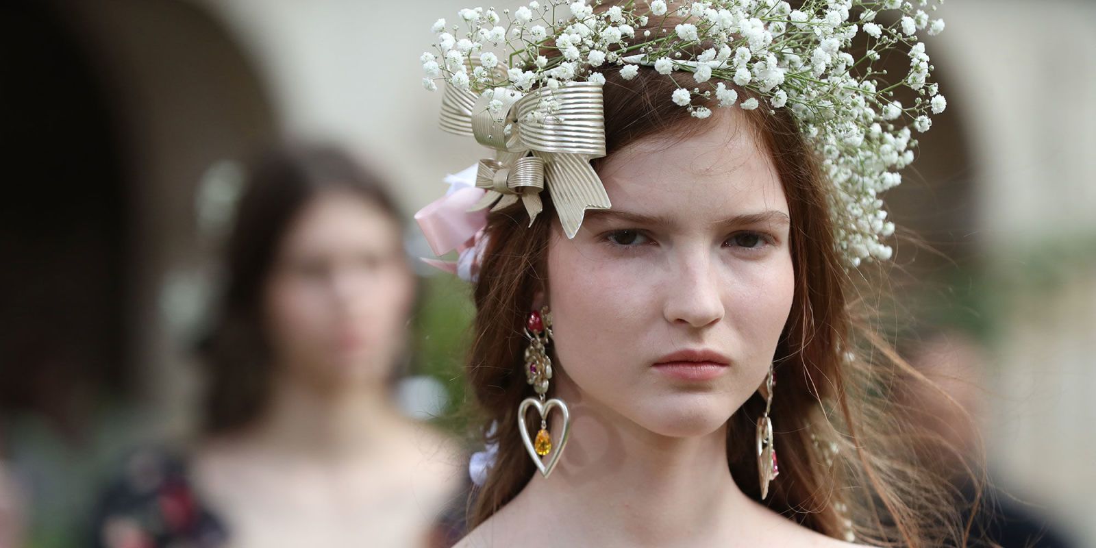 Rodarte brought back flower crowns at couture fashion week