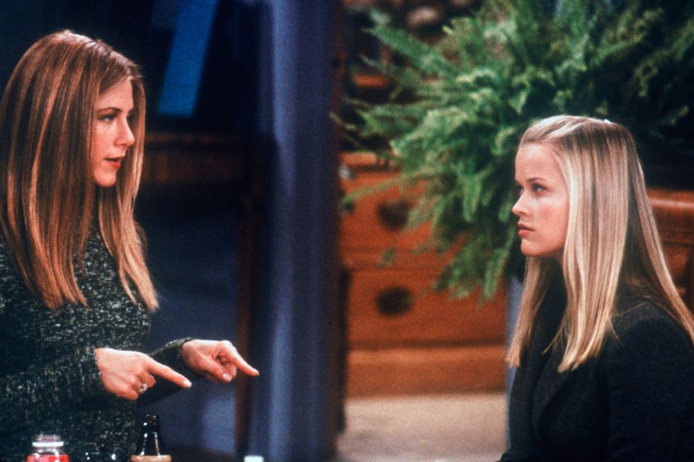 Jennifer Aniston and Reese Witherspoon in 'Friends'. Getty Images