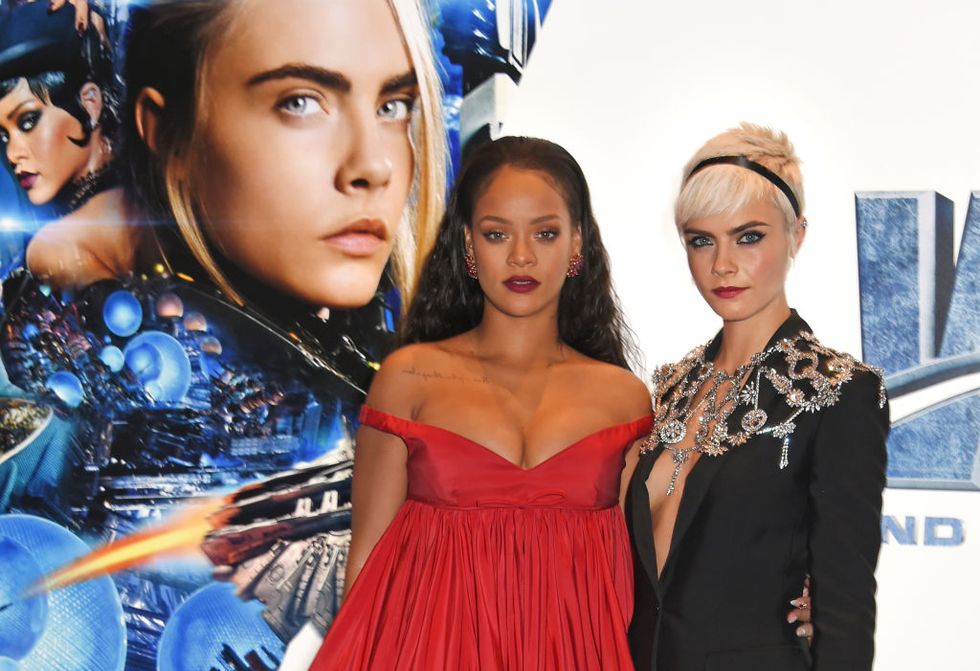 Cara Delevingne and Rihanna at the premiere of Valerian and the City of a Thousand Planets.
