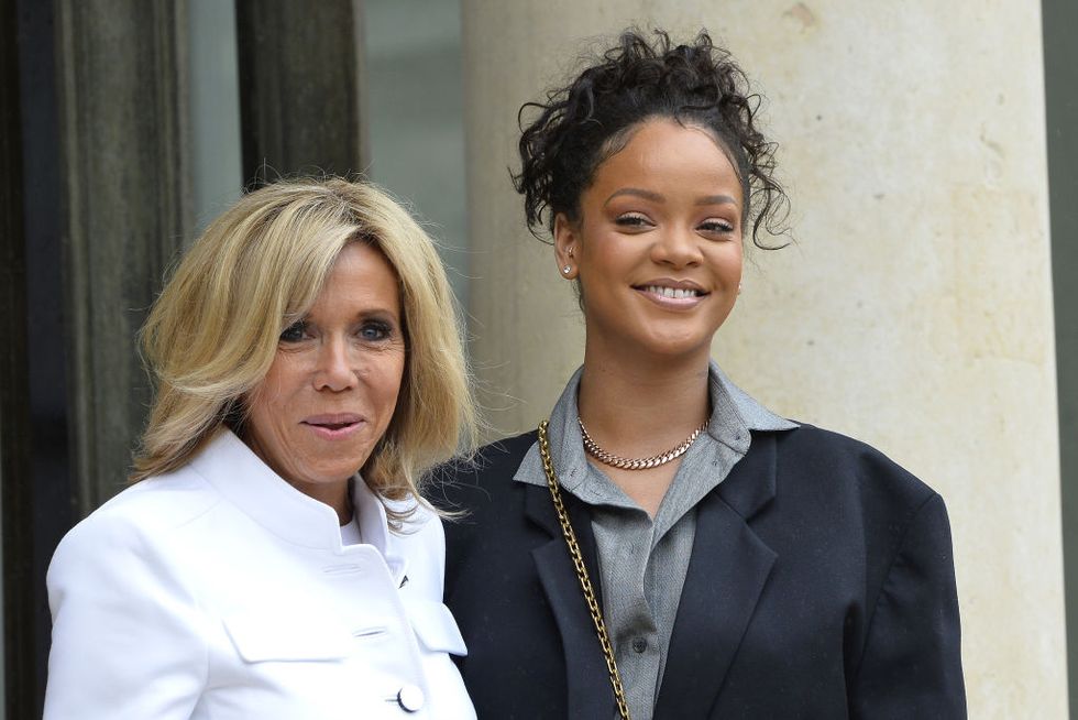 Brigitte Macron and Rihanna in Paris