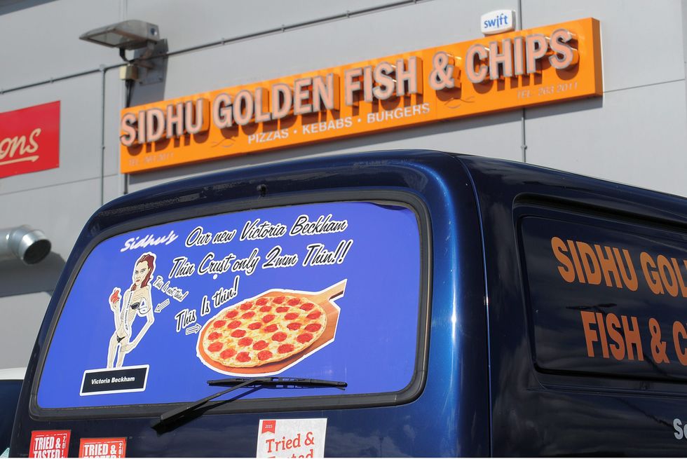 Sidhu Golden Fish and Chips  - Victoria Beckham launches legal battle for this advert