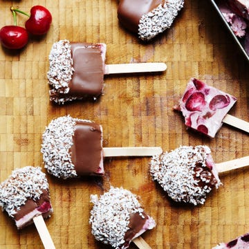 Cherry ice lollies