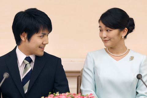 Princess Mako of Japan and her fiance Kei Komuro