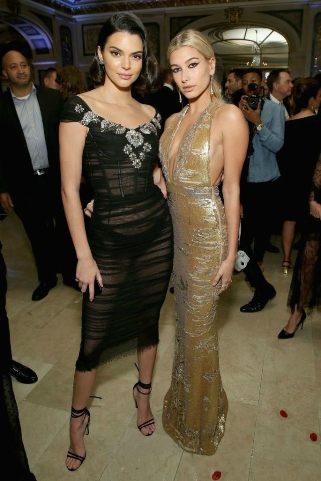 Kendall Jenner and Hailey Baldwin at Bazaar Icons