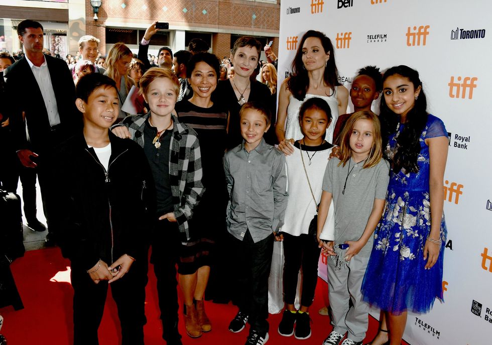 Angelina Jolie at the Toronto Film Festival with her family
