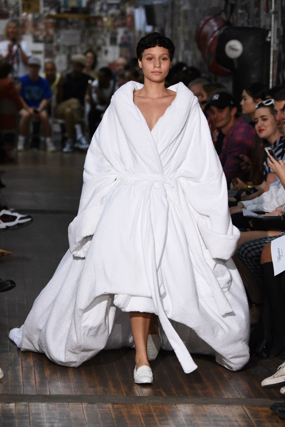 Dressing gown on the catwalk
