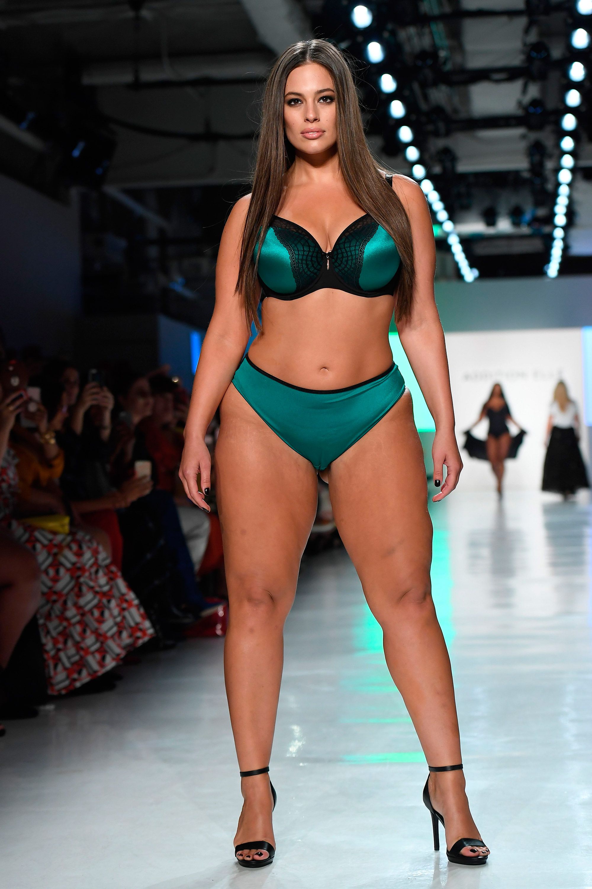 Ashley Graham walks in underwear for Addition Elle