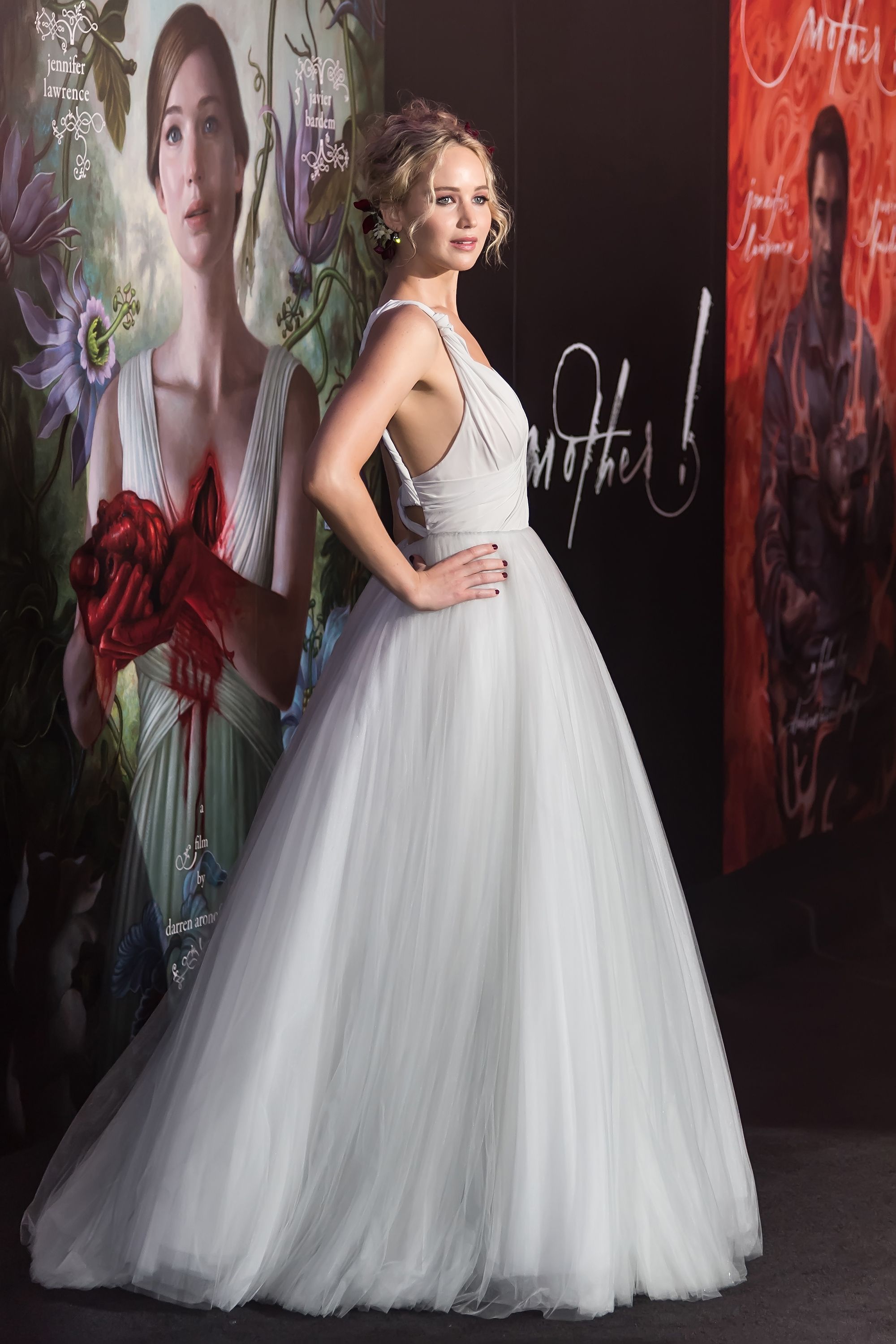 Jennifer Lawrence wears Dior wedding dress