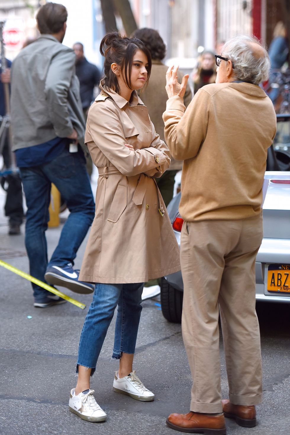 Selena Gomez shooting scenes for Woody Allen movie