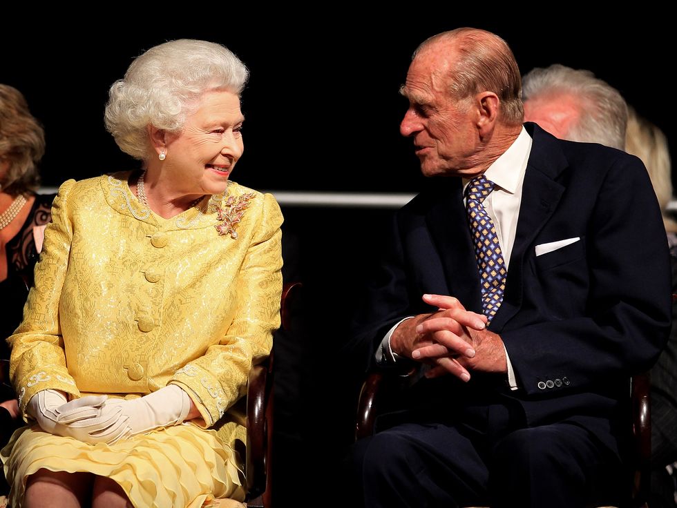 The Queen and Prince Philip at a reception during a royal tour of Canada, 2010